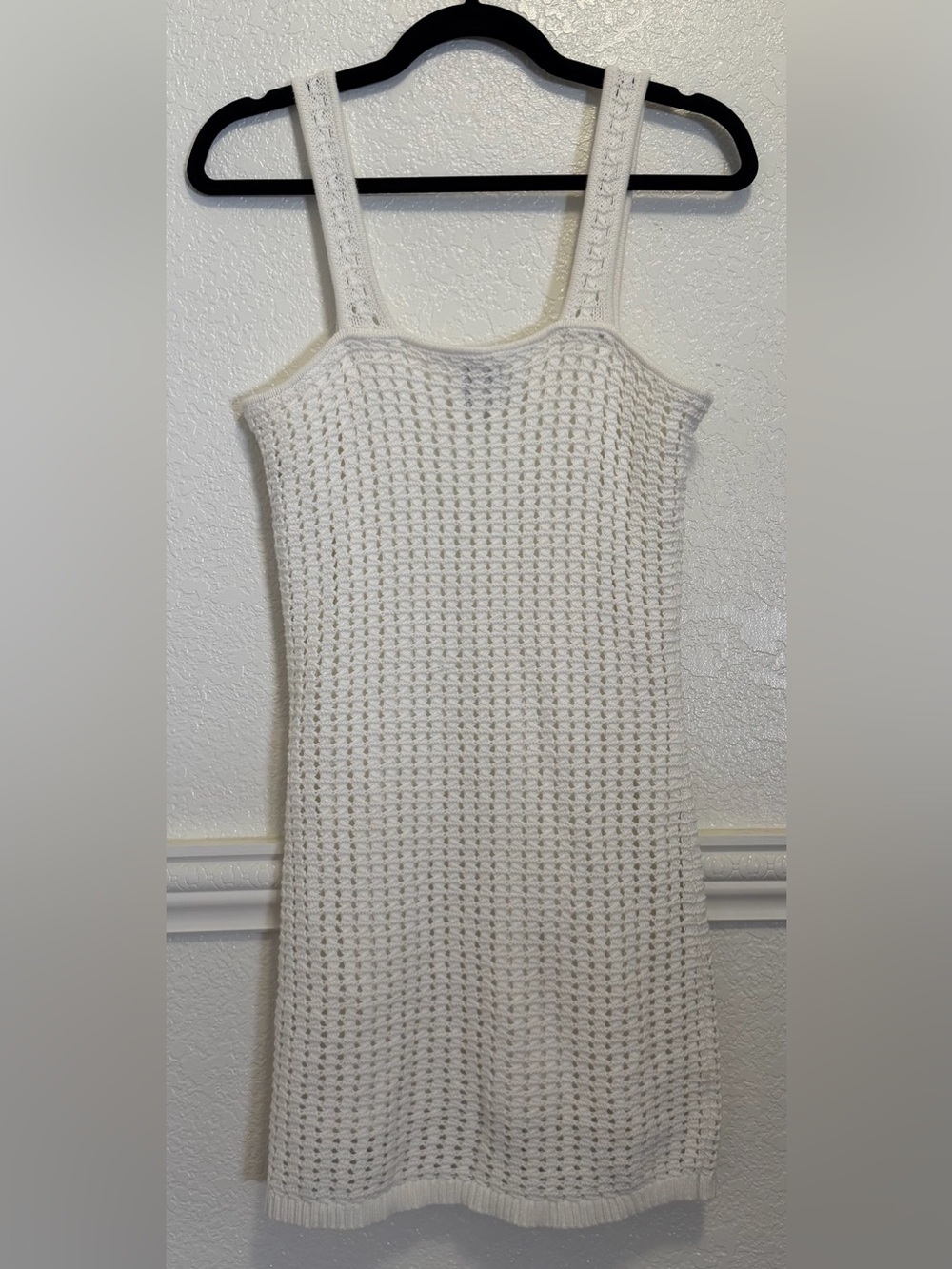GAP Crochet Knit Mini Dress – Boho Beach Cover-Up | Off-White/Ivory - Picture 6 of 9